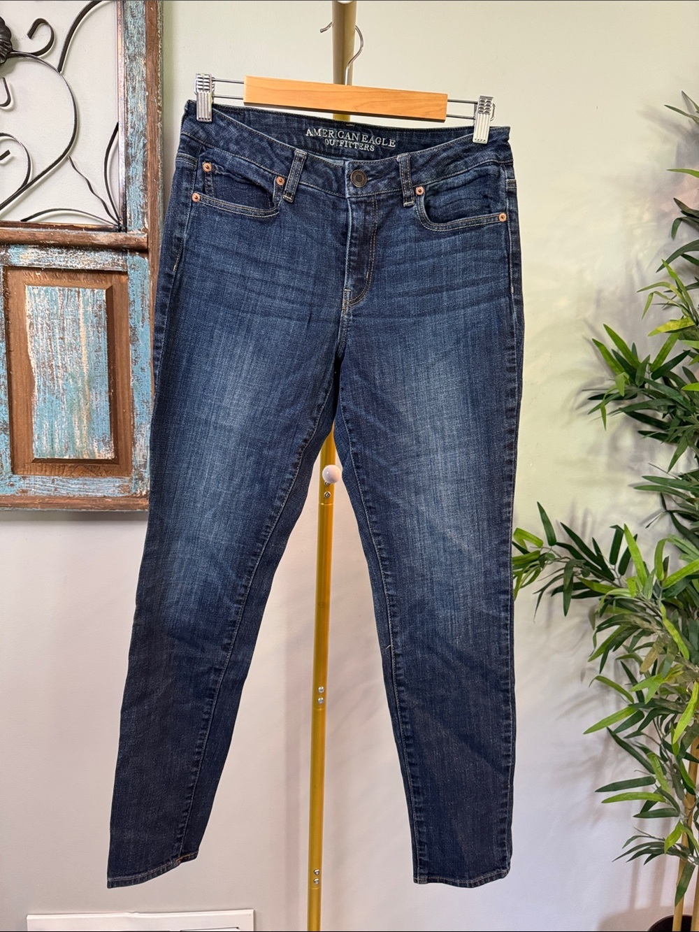 American Eagle Outfitters high rise Skinny stretch Jeans EUC 10